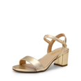 thumbnail image 1 of Sandalias de Tacón Grueso para Mujer DREAM PAIRS Doradas Talla 7.5, 1 of 8