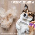 thumbnail image 4 of Peine desenredante para mascotas para perros y gatos con dientes largos y cortos de metal de acero inoxidable para eliminar enredos y nudos, herramienta de aseo para desenredar el pelaje enm, 4 of 5