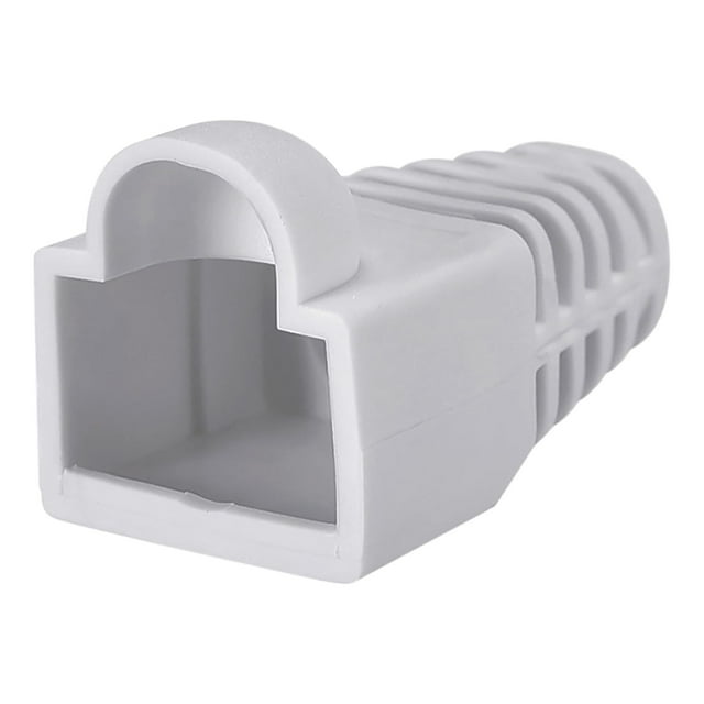 Cubiertas de botas RJ45 de 6 mm de diámetro de agujero, protectores de plástico anti-polvo para cables de red Cat5, Cat5E, Cat6, 100 piezas
