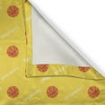 thumbnail image 4 of Ambesonne Basketball Valance Pack of 2, Athletics Fun Match, 42"X18", Orange Yellow White, 4 of 5