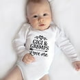 thumbnail image 4 of Gigi And Gramps Love Me Romper for Girls Long Sleeve Boy Baby Outfits White Boy Romper 18-24 Months, 4 of 5