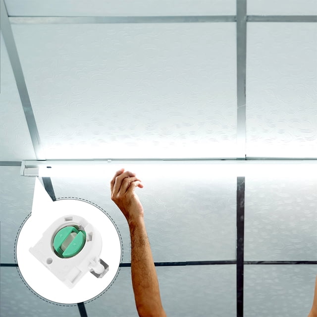 unbranded 10Ud Porta Bombillas De Porcelana Para Uso En Lámparas T8 Y Tubo Fluorescente
