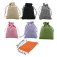 thumbnail image 4 of Linen Pouches Dustproof Drawstrings Sack Jewelry Dustproof Drawstrings Sack for Gift Packing Bags Lightweight Reusable Storage Bag Package Pouch Light Purple, 4 of 6