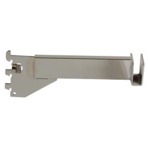 Econoco - CR8 - 8" 16 Gauge Chrome Hangrail Bracket to Hold Rectangular Tubing For President Line Slotted Standards - Sold in Pack of 25