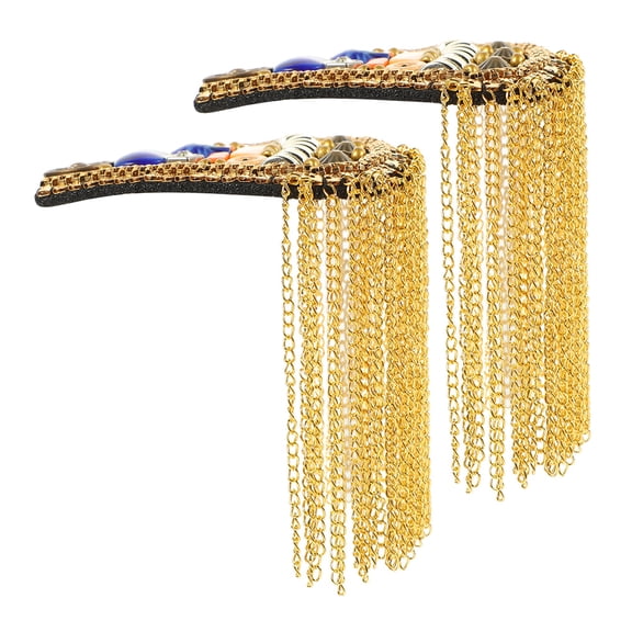 LOLIPPYY Golden Metal Shoulder Tassels with Elegant Tassel Design for Suits Jackets and