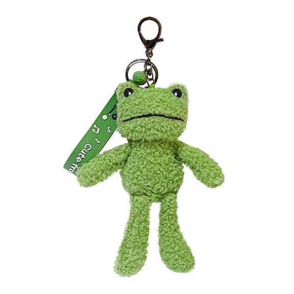 BESTSKY Cute Frog Plush Keychain Keyring Gift Classroom Prizes for Kids Schoolbag