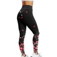 thumbnail image 3 of Tosmy Leggings For Women Valentine's Day Print Series High Waist Women's Tights Compression Pants Yoga Running Fitness Leggings Pants, 3 of 4