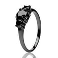thumbnail image 2 of Black Diamond Solitaire Ring - Titanium Wedding Ring - Gunmetal Ring - Solitaire Ring, 6.75, 2 of 3