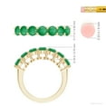 thumbnail image 5 of ANGARA Natural Half Eternity Seven Stone 2.45 ct Emerald Wedding Band in 14K Yellow Gold for Women (Size-4.5mm) | May Birthstone, Birthday, Anniversary, Jewelry Gift for Women | Natural Emerald Ring, 5 of 9