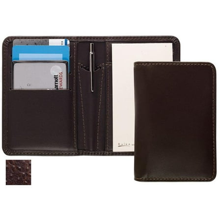 Raika AN 128 BROWN 3.5in. x 4.5in. Leather Card Note Taker Case with ...