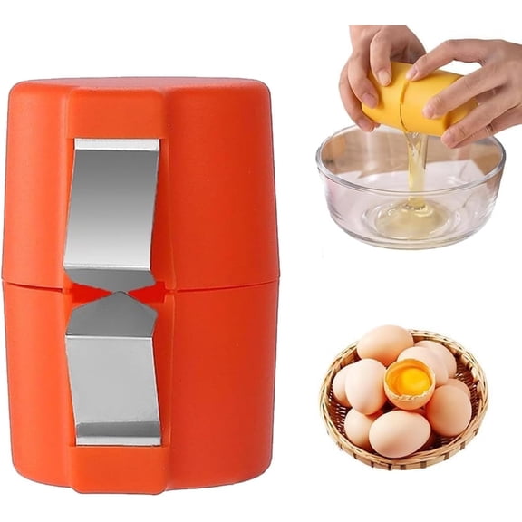 Egg Shell Opener, 2025 New Egg Cracker Tool for Raw Eggs, Stainless Steel Egg Peeler & Slicer for Hard Boiled Eggs, Egg Shell Cutter, Easy Yolk Separator Kitchen Gadget