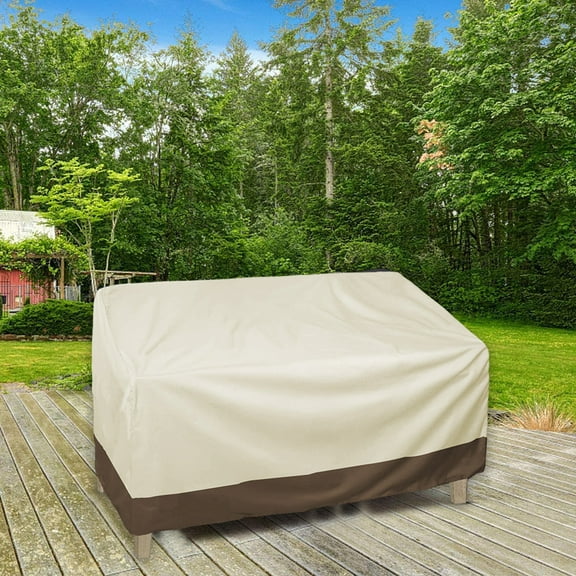 Taicans 2-Seater Heavy Duty Patio Bench Loveseat Cover,Waterproof Outdoor Sofa Cover,Lawn Patio Furniture Covers,Oxford Fabric Heavy Duty Lawn Patio Furniture Covers,57 x 32.6 x 23.6 Inch