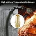 thumbnail image 3 of Conectores de espiga de latón 1/2" 3/8"NPT macho recto para aire, agua, aceite, gas, combustible, 2 piezas tono dorado, 3 of 6