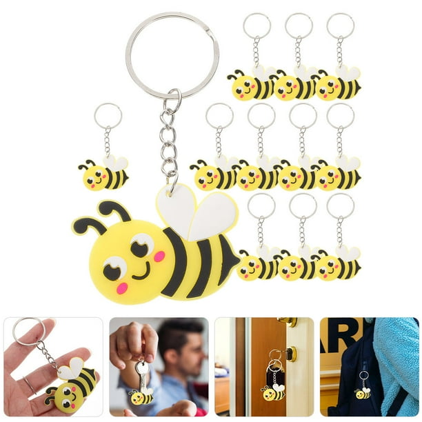 unbranded 12Ud Llavero De Abeja Amarillo Cartoon Ideal Para Colgar En Y
