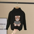 thumbnail image 3 of Unisex Baby Boys Girls Knit Sweater High Collar Long Sleeve Round Neck Pullover Cute Warm Tops Winter Outfits for Girls and Boys 6T, 3 of 5