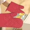thumbnail image 3 of HEETLY Kitchen Cotton Oven Mitts Gray 4 Count, 3 of 5