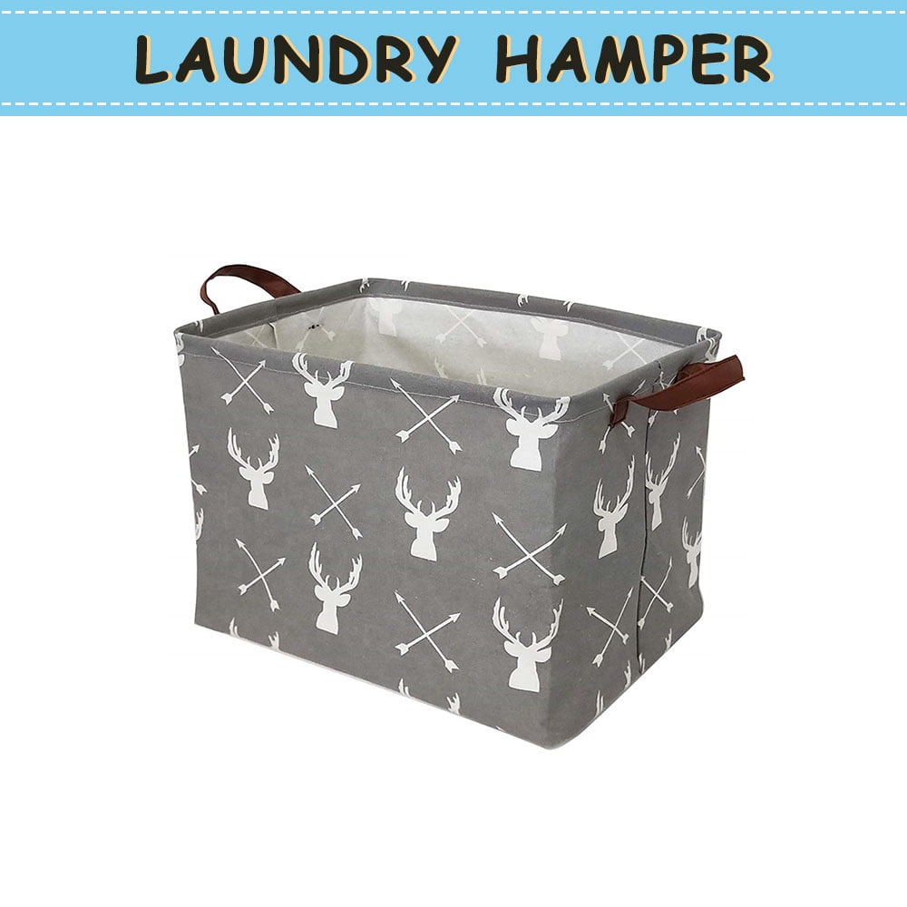 Howarmer Rectangle Large Storage Baskets, Collapsible Waterproof Toy Bins with Handles, Foldable