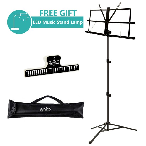 Music Stand, Professional Collapsible Music Stand with Music Book Clip