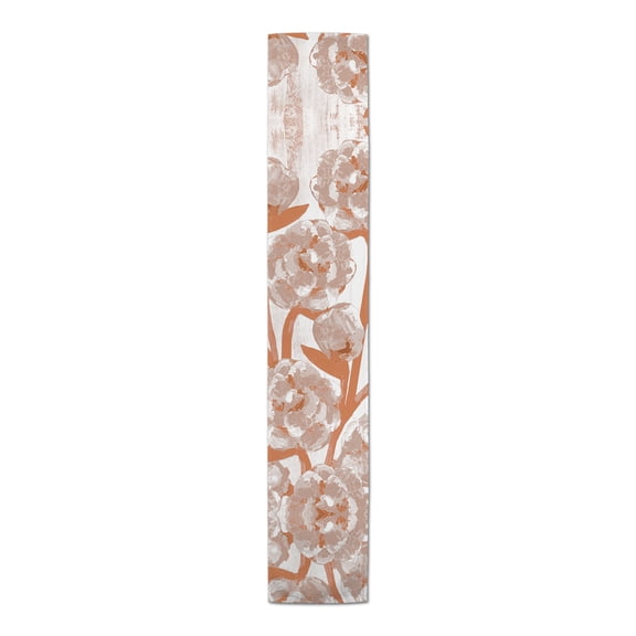 Creative Products Peachy Flower Pattern 4 16 x 90 Poly Twill Table Runner
