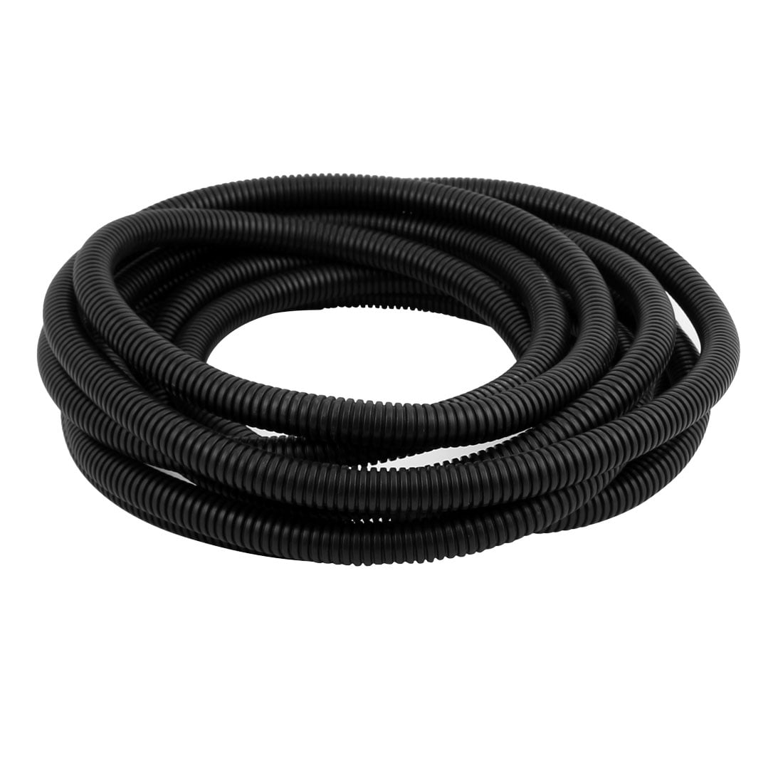 Black Plastic 18mm x 15mm Flexible Corrugated Conduit Pipe Hose Tube 6.6M Long