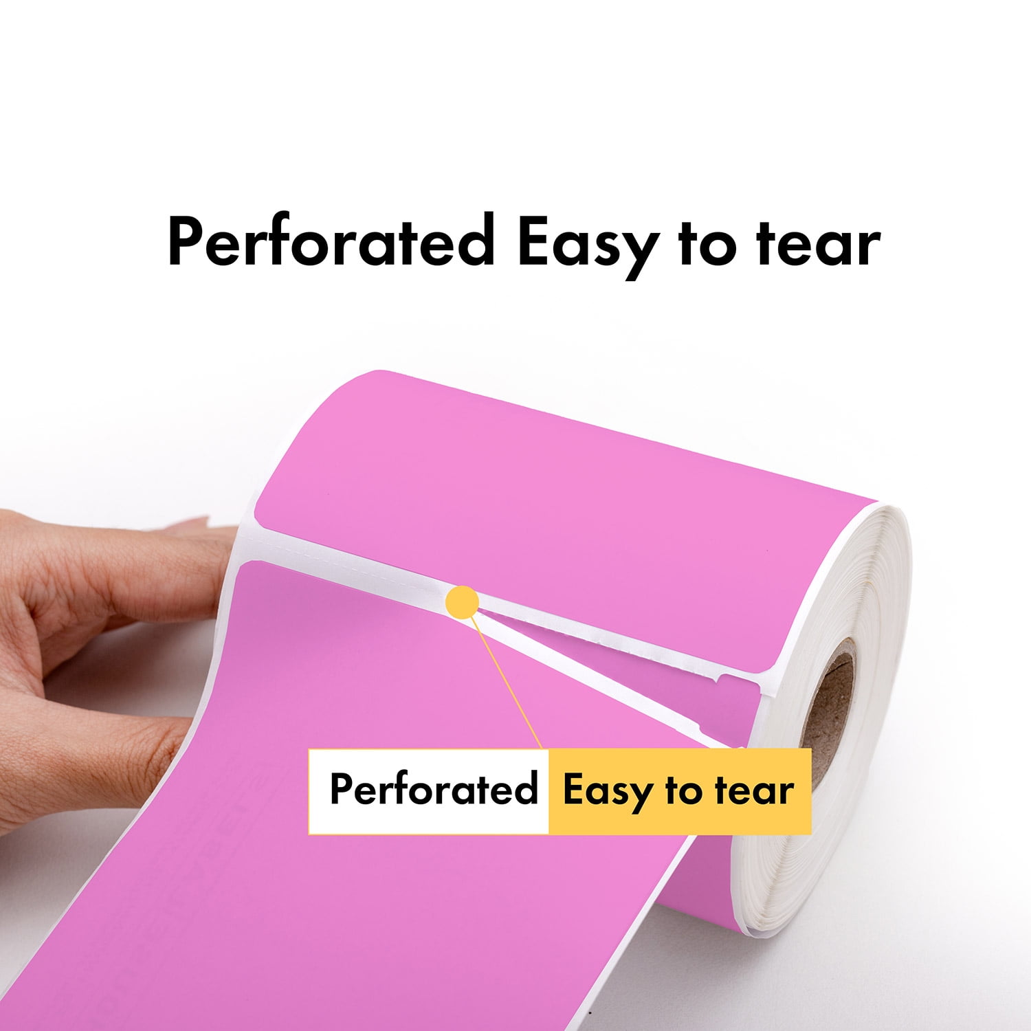 HOUSELABELS 4" x 6" Pink Shipping Labels on 1" Core Compatible With Zebra and Rollo Printers, 4 Rolls / 250 Labels per Roll