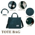 thumbnail image 3 of Tote Bag Women Small Satchel Bag Stylish Tote Handbag for Women Corduroy Hobo Bag Fashion Crossbody Bag - green, 3 of 5