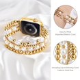 thumbnail image 2 of Pulseras con cuentas compatibles con Apple Watch de 38 mm/40 mm, color dorado, 2 of 7