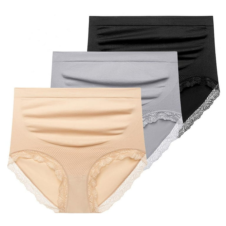 3-Pack Maternity Panties High Waist Lace Panties for Pregnancy Briefs Soft  Maternity Briefs