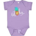 thumbnail image 3 of Inktastic Aloha in Cursive with Pineapple Rainbow Colors Boys or Girls Baby Bodysuit, 3 of 5