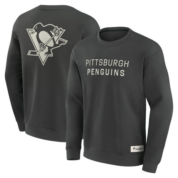 Men's Fanatics Charcoal Pittsburgh Penguins Elements Future Ground Lettering Pullover Sweatshirt