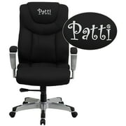Flash Furniture Personalized HERCULES Series Big & Tall 400 lb. Rated Black Fabric Executive Swivel Chair with Adjustable Arms