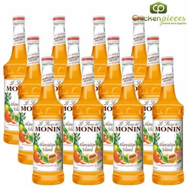 Monin Hawaiian Island Flavoring Syrup, Professional Tropical "POG" Beverage Base, 750 mL (25.4 fl oz), Case of 12