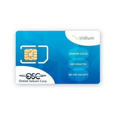 Iridium Prepaid SIM Card with 200 Canada & Alaska Minutes (6 Month Validity) for Iridium Satellite
