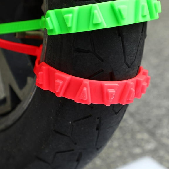 FurNest 10Pcs Motorcycle Anti Slip Chains for Mergency Winter Driving of Cars H