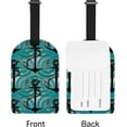 thumbnail image 5 of GZHJMY Black Anchor Seamless Luggage Tags 1 Piece, PU Leather Travel ID Label with Privacy Name Card Cover for Travel Bag Suitcase Decoration, 5 of 6