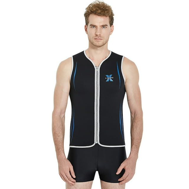 HETSUITS 3MM Neopreno sin mangas Natación en el protector solar Tops Tops de traje de traje de traje de baño para aeróbicos de agua Canotaje Surfing Kayak Negro XXL seitruly OD003694-04