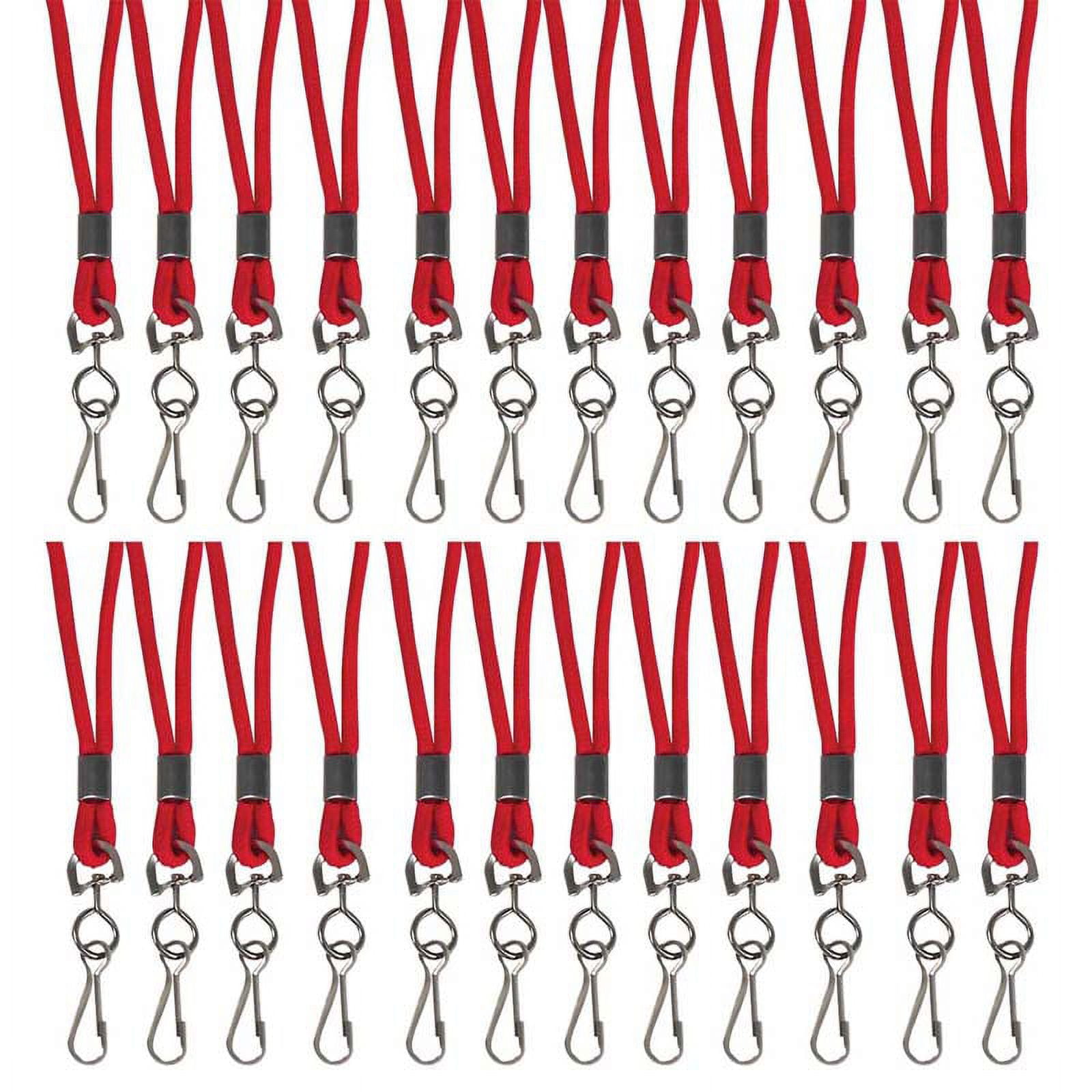 C-Line Products CLI89314-24 Red Standard Lanyard with Swivel Hook - 24 Each