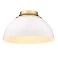 thumbnail image 2 of Golden Lighting 6956-FM OG-WHT Zoey Flush Mount, Olympic Gold, 2 of 4