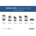 thumbnail image 2 of Progress Canada Barlowe 1-Light Outdoor Post Lantern in Bronze, 20" High, 2 of 2
