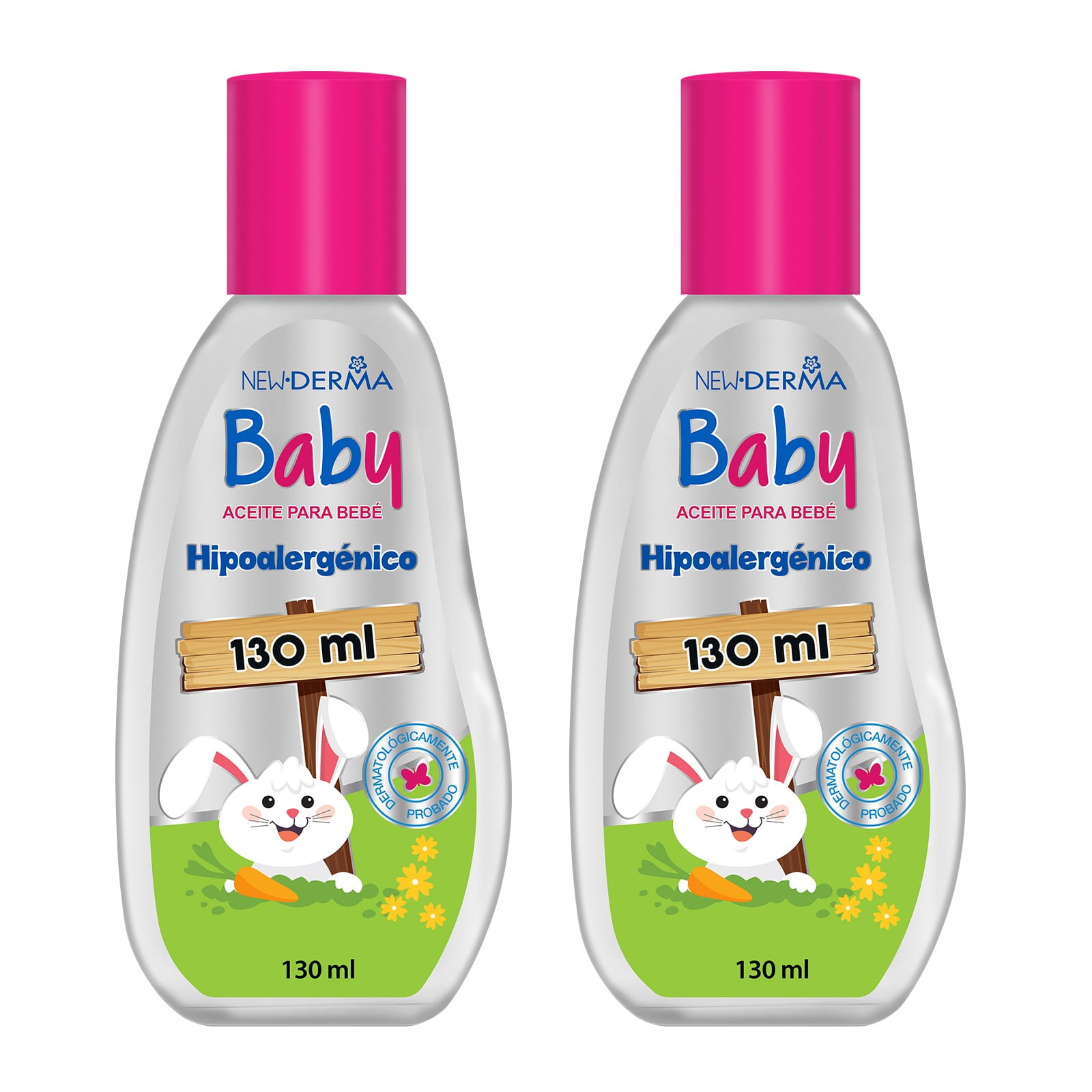 New Derma Baby Aceite para Bebe 130 ml c/u - 2 pz | Bodega Aurrera en línea