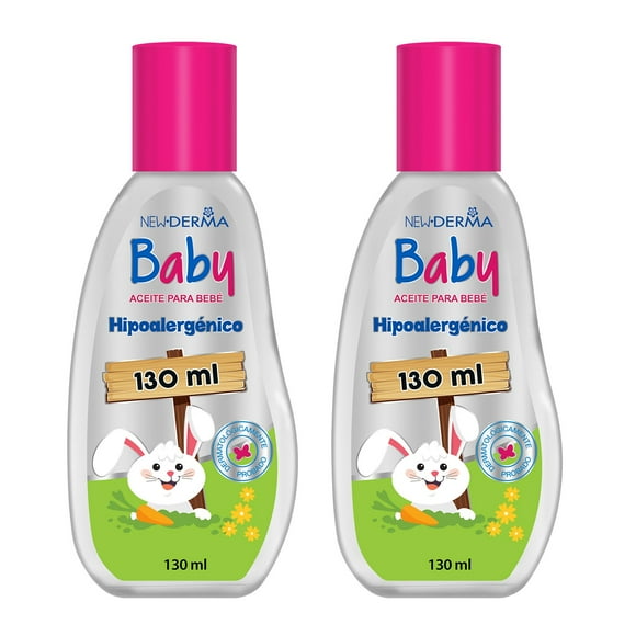 New Derma Baby Aceite para Bebe 130 ml c/u - 2 pz