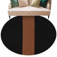 thumbnail image 2 of 6Ft Round Rug, Black Brown Non-Skid Rubber Backing Large Area Rugs - Living Room Bedroom Home Office, Contemporary Boho Modern Art Indoor Floor Mat Carpets Washable Rug, 2 of 9