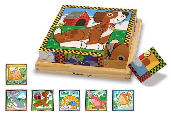 melissa doug vehicles cube puzzle