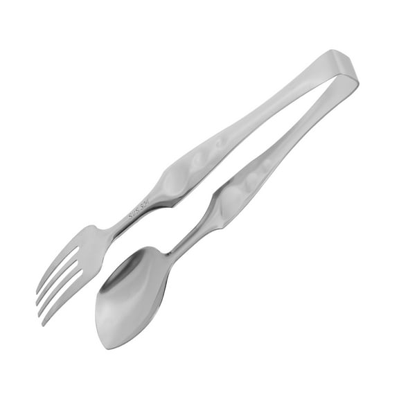 TEHAUX Silver Stainless Steel Spoon Fork Tong 1Pack Suitable For Daily Use In Households