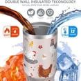thumbnail image 4 of 1pc chicken 30oz Tumbler with Straw & Handle - Insulated Stainless Steel Cup | Holiday Gift for Man Women (Christmas, Valentine's, Birthday), 4 of 7