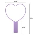 thumbnail image 2 of Heart-Shaped Travel Handheld Mirror, Cosmetic Hand Mirror with Handle, 2 of 5