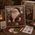 thumbnail image 6 of QISIWOLE DIY Christmas Santa Punch Needle Kit for Adults & Beginner, 7.8x7.8in DIY Fabric Poke Art Kit, Punch Needle Kits with All Supplies for Women Mom, Home Party Decor, Gift for Crafts Lovers, 6 of 8