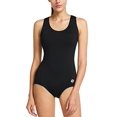 thumbnail image 1 of BALEAF Women's Conservative Athletic Racerback One Piece Training Swimsuit Swimwear Bathing Suit Black 38, 1 of 5