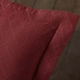thumbnail image 6 of Superior Basket Weave 3 Piece Decorative Cotton Bedspread, Lightweight Bedding Set, Queen Size, Garnet, 6 of 10