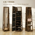 thumbnail image 4 of HOMCOM Armoire à Bijoux Pivotante à 360° avec Petit Miroir Intégré, 4 of 10